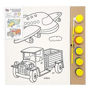 Imagem de Kit Pintura Tela 25x30 cm - Avião/Caminhão - Kits for Kids