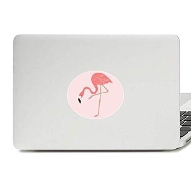 Imagem de Adesivo para laptop com estampa de flamingo em pé, adesivo para notebook