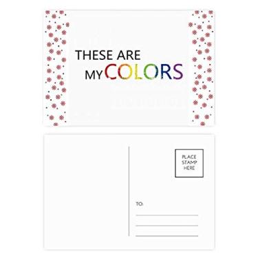 Imagem de LGBT Bandeira de arco-íris Estas são minhas cores, Natal, Natal, celebração, cartão postal Blessing Mailing Card