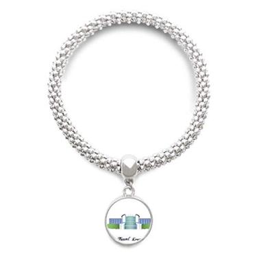 Imagem de DIYthinker Coreia do Gwacheon Pulseira de prata com pingente redondo para museu de ciências
