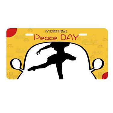 Imagem de Placa de licença esportiva para dançarina, balé, arte, esportes, decoração de carro, dia da paz