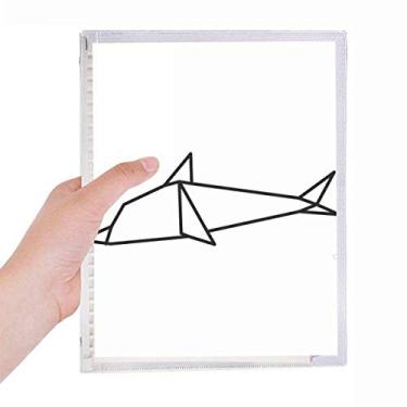 Imagem de Caderno abstrato em forma geométrica de golfinho origami folha solta diário recarregável artigos de papelaria