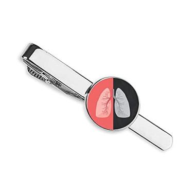 Imagem de Logotipo Comparação de Pulmões Gravata Clipe de Gravata Presente Homem Empresarial