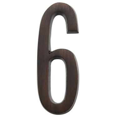 Imagem de Distinções por Hillman Placa de Endereço Autoadesiva Fundida de 10 cm, Bronze Idade, 6, Bronze