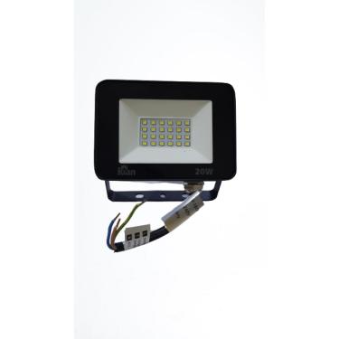 Imagem de Refletor Projetor LED 50W Prova D`água Multitensão 100 a 240 Volts IP65 Holofote Bivolt Jardim Pátio