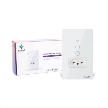 Imagem de Interruptor Tomada Inteligente Wi-fi 2 Botões 10a 4x2 Ekaza