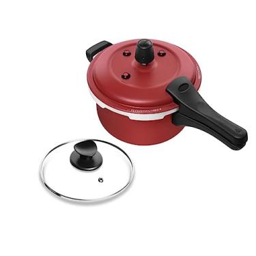 Imagem de Panela de Pressão Patolux Fecho Externo 3,0 Litros Antiaderente Vermelho Com Tampa Extra