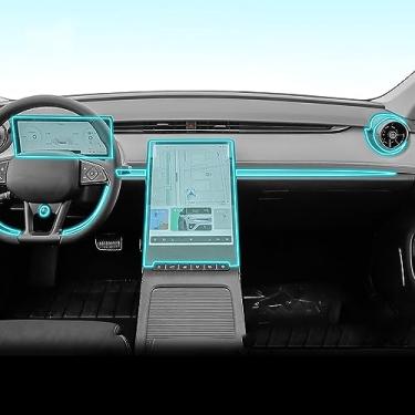 Imagem de LAVIYE Interior do carro GPS navegador console central TPU transparente Película protetora Filme anti-risco, para ENOVATE ME5 2021-2023