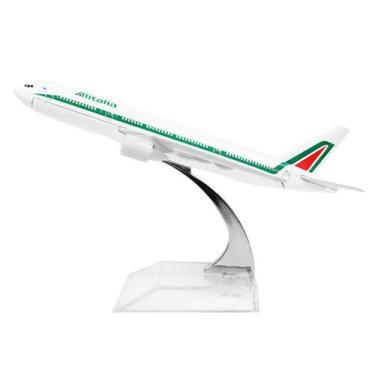 Imagem de Miniatura Avião Comercial Alitalia Em Metal - Airplane Model