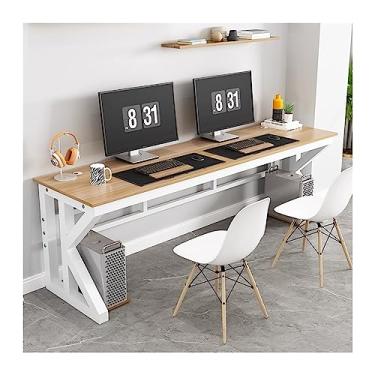 Imagem de Mesa de computador mesa de jogo simples desktop mesa de estudo de PC duplo mesa de estudo mesa de jogo quarto estudo sala de estar mesa de PC mesa mesa de PC (cor: 03, tamanho: 120 * 60 * 75 cm)