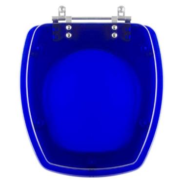Imagem de Assento Sanitario Poliester Stylus Azul Translucido para vaso Celite