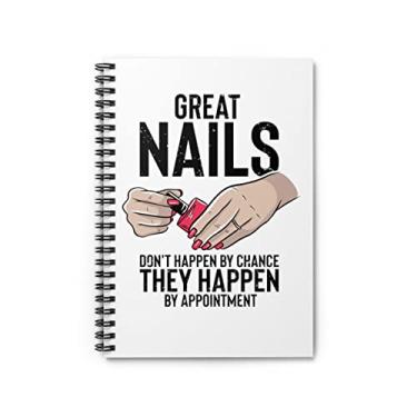 Imagem de Caderno espiral Hilarious Beautiful Nails Don't Happen By Chances Manicuring Humorous One Size