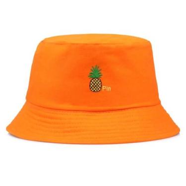 Imagem de Bone Chapeu Bucket Hat Abacaxi Pineapple Laranja - Bulier Modas