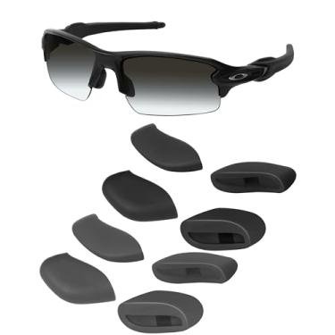 Imagem de Mryok Protetor nasal de reposição para óculos de sol Oakley Flak XS OJ9005 – Opt, Cinza e preto, One Size