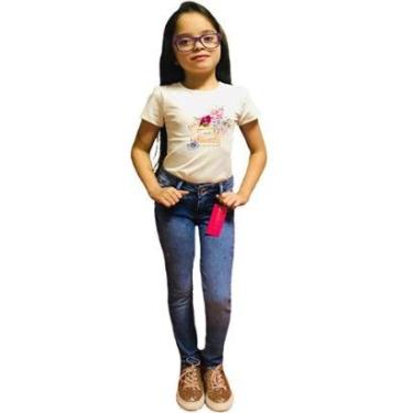 Imagem de Calça Skinny Feminina Jeans Infanto Juvenil de 4 a 16 Anos C-Feminino