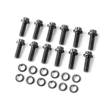 Imagem de Precision Parts Conjunto de parafusos de 12 pontos para cima/coletor compatível com Chevy Silverado/GMC Sierra 6.6L LBY LLY LBZ LMM LML Duramax Diesel 2001-2016