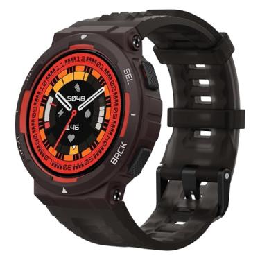 Imagem de Relógio inteligente Amazfit Active Edge A2212 46mm com inteligência artificial, GPS, bateria de 16 dias, resistência à água 10 ATM, design elegante e robusto para esportes e fitness (Lava Black)