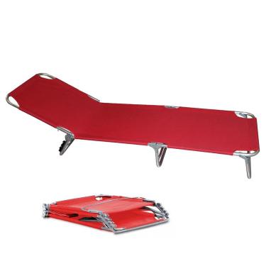 Imagem de Cadeira Espreguiçadeira 3 Posicoes Dobravel Reclinavel Jardim Praia Quintal Sol Verao