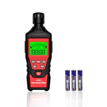 Imagem de Detector portátil de monóxido de carbono – Detector portátil de CO, testador de gás CO com audível e visual, 0-5000PPM, visor LCD retroiluminado para viagem, carro, acampamento, casa, industrial e ao