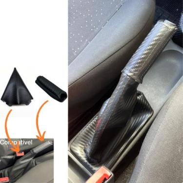 Imagem de Capa E Coifa Carbon Alavanca Freio De Mão Corsa 2008 2009 2010 2011 20