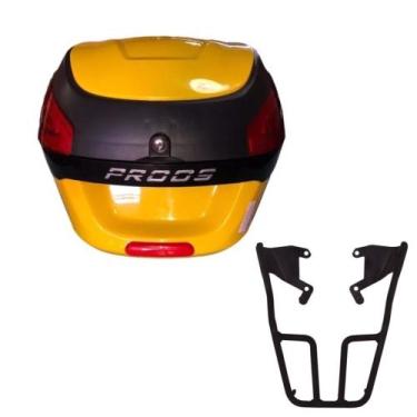 Imagem de Baú 29 litros Amarelo com Bagageiro para CG TITAN 160 2016 em diante -