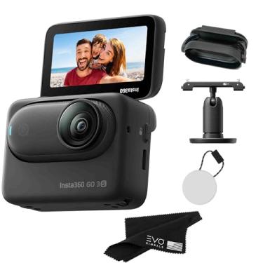 Imagem de Insta360 GO 3S 64GB – Câmera de ação Tiny Mighty impermeável com vídeo 4K 3840x2160 e foto 4000x3000, estabilização FlowState, edição de IA, pod de ação (64 GB preto)
