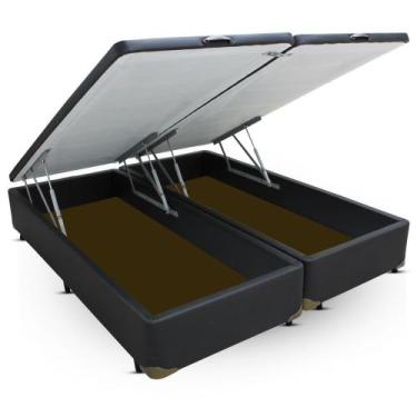 Imagem de Cama Box QUEEN SIZE Baú Corano Preto - 158x198 - MGA, 158x198