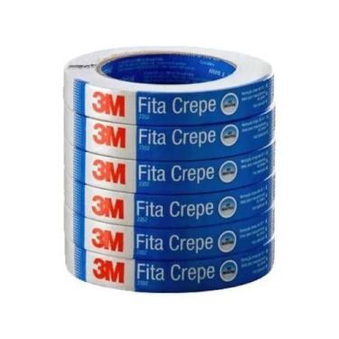 Imagem de Kit 6 Fita Crepe SCOTCH 2352 Industrial 18MM X 50M - 3M