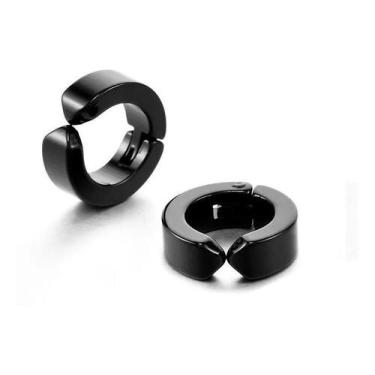 Imagem de Brinco Pressão Argola Fake Masculino Feminino Par Aço - Mga-Br