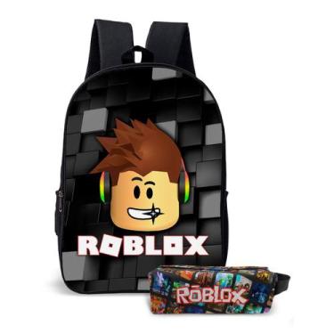 Imagem de Kit Mochila com Estojo Escolar Infantil do Roblox Menino e Menina  - U