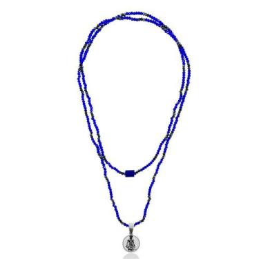 Imagem de Guia de Proteção Ogum Azul Mini Cristais - Balaio de Santo