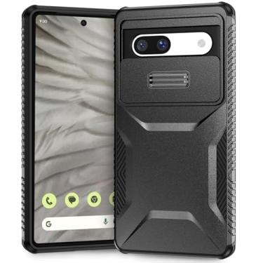 Imagem de Yerebel Capa para Pixel 7A, Capa para Pixel 7A G0DZQ com capa de câmera deslizante, de grau militar, antiderrapante, resistente, à prova de choque, capa protetora para celular para Google Pixel 7A