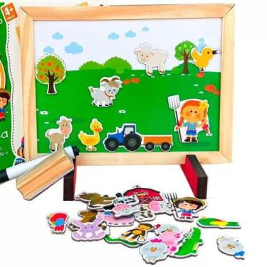 Imagem de Painel Magnético e Lousa Era uma Vez fazendinha - Bate Bumbo - Bate-Bu