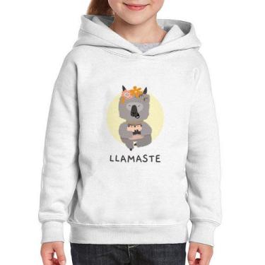 Imagem de Moletom Infantil Llamastê - Foca na Moda, Branco, 2