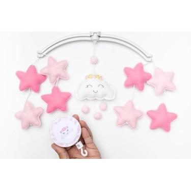 Imagem de Mobile Berço Bebe Musical e giratório Nuvem - MOBILE BRINQUEDO DE BEBE