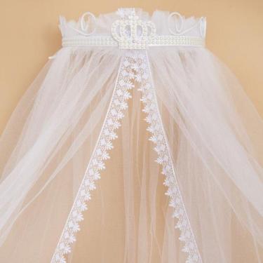 Imagem de Mosquiteiro Berco Bebe Com Dossel Enefeitado Rococo Coroa - Amora Casa