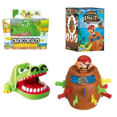 Imagem de Jogo Crocodilo Morde Dedo E Barril Pirata 16X10 - Art Brink