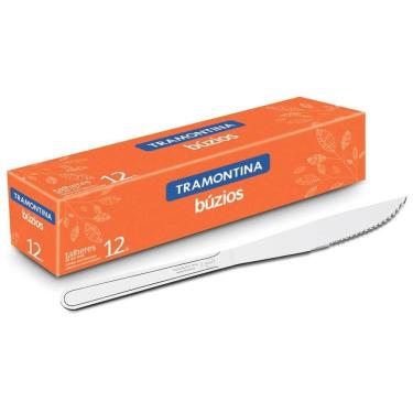 Imagem de Kit 12 Facas Tramontina para Churrasco 4 Búzios de Aço Inox Tramontina 23750004