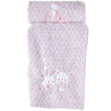 Imagem de Cobertor Bebê Fluffy 110x90 com Aplique Bordado