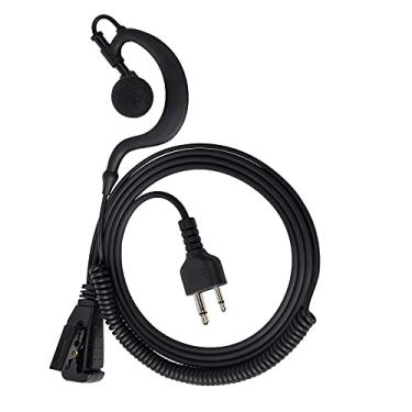 Imagem de HYS Fone de ouvido de perfil baixo macio em forma de G para Icom IC-F24S IC-F31 IC-F3 IC-F4 IC-F3026S IC-4021 Midland 75-501 75-510 75-785 rádio portátil de 2 pinos