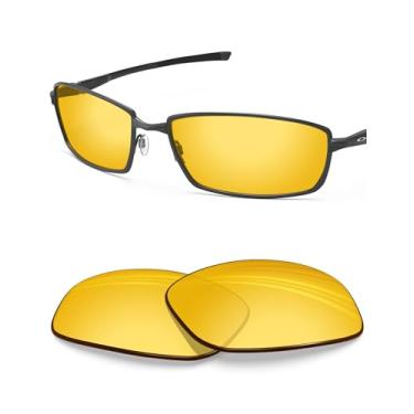 Imagem de BLAZERBUCK Lentes de reposição polarizadas anti-sal para óculos de sol Oakley Splinter, Amarelo de alta intensidade, 0