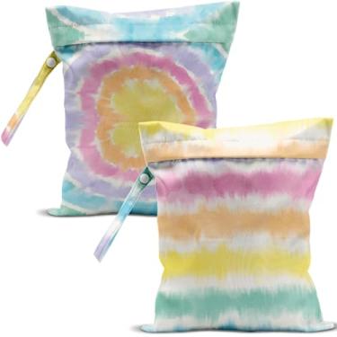 Imagem de zcyxuuw Adulto Unissex 2 Peças Bolsa Molhada, Bolsa Seca Molhada, Bolsa Molhada para Maiô, Viagens, Praia, Piscina, Fraldas, Roupas Sujas de Ioga, Produtos de Higiene Pessoal, Bolsa de Maquiagem, Folhas de Palmeira de Eucalipto Estampam Presente de Aniversário de Planta Tropical.