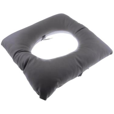 Imagem de YWJLQH Capa de assento do vaso sanitário riser flexível engrossar simples cabeceira almofada universal para idosos viajando, Buraco Redondo Cinza