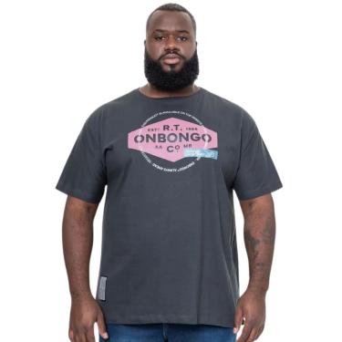 Imagem de Camiseta Masculina Onbongo Plus Size Preto Grafite ON216