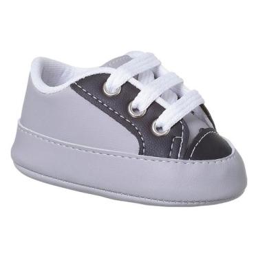 Imagem de Tenis Sapatinho Bebe com Cadarço Batizado Leve e Macio Verao - Baby So