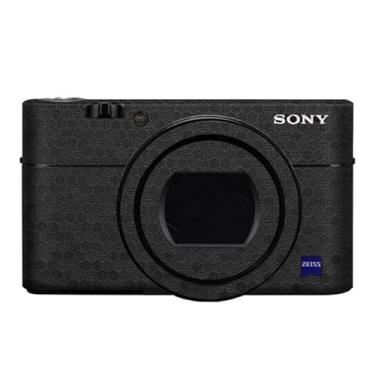 Imagem de Adesivo antiarranhões para câmera Sony RX100VI RX100VII RX100VII película protetora de câmera decalques RX100M6 RX100M7 (preto favo de mel)