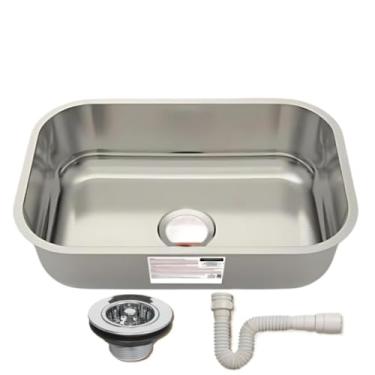 Imagem de Cuba De Embutir Para Cozinha Em Aço Inox Pré-Polido 47x30x14,5 cm