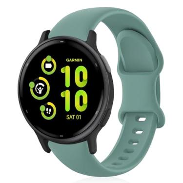 Imagem de Strisinho Pulseira esportiva compatível com Garmin Vivoactive 5/Vivoactive 3/Venu/Venu Sq/Venu 2 Plus, pulseira de silicone macio de 20 mm para Garmin Vivoactive 3 Music/Forerunner 245/645/165/55,