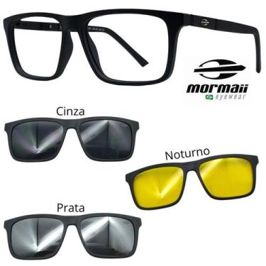 Imagem de Oculos Mormaii 6112 Swap 4 Preto Fosco com 3 Clipons CPN, Preto fosco