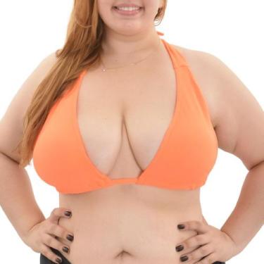 Imagem de Top Biquini Texturizado Cortininha Amarração Bojo Removível Plus Size 